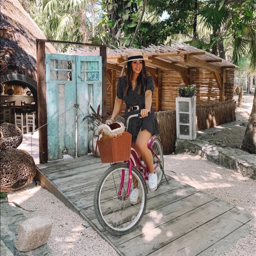 Goodnight Macaroon ‘Mildred’ Polka Dot Mini Dress